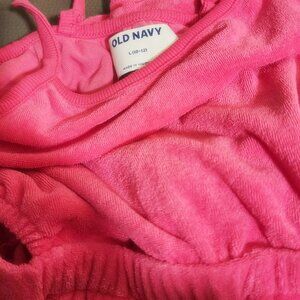 Old Navy pink girls 10/12 Terry Romper